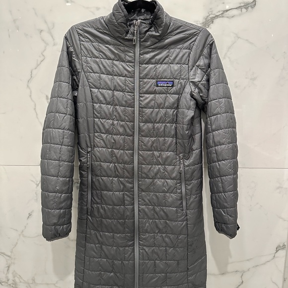 Grey Nano Puff Patagonia Packable Down Parka Jacket Gray XS excellent condition - Picture 1 of 7